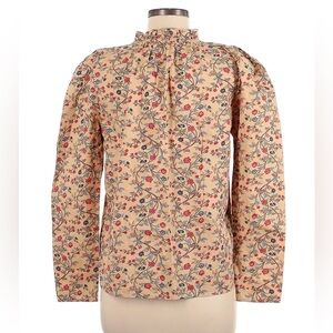 House of Harlow Long Sleeve Tan Floral Top XS